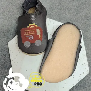 Funky Monkey Slippers Firetruck Charcoal