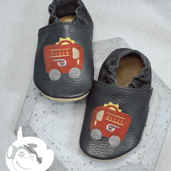 Funky Monkey Slippers Firetruck Charcoal — zdjęcie 2