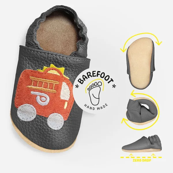 Funky Monkey Slippers Firetruck Charcoal — zdjęcie 3