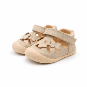dr.Bareff Buciki Barefoot Dziecięce Butterfly Sparkling White/Beige 1958B18077-1